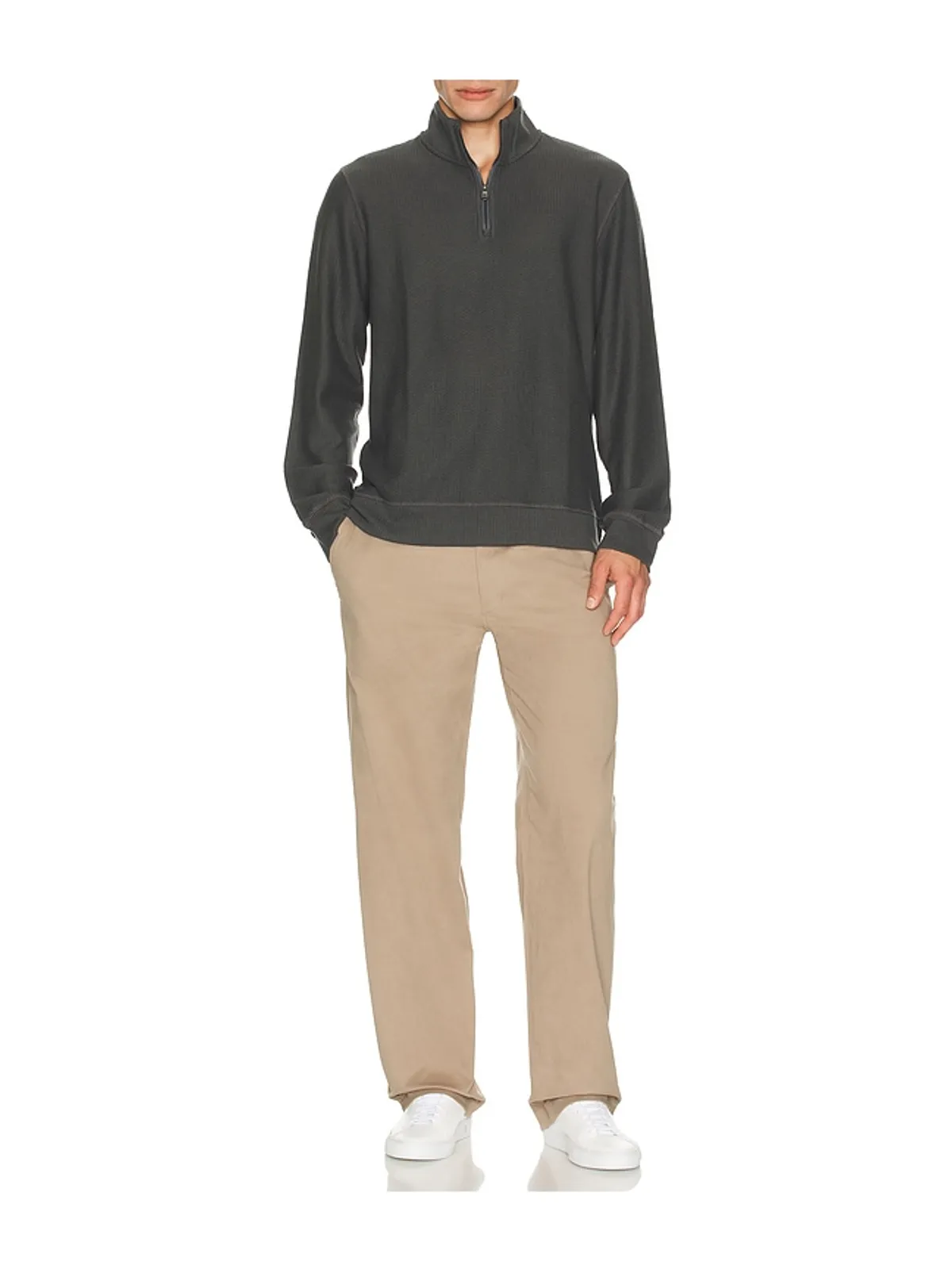 Faherty TEXTURED KNIT クォータージッパーセーター - 画像4