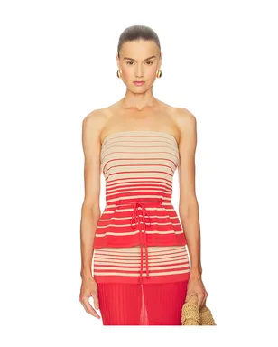 FAITHFULL THE BRAND CASIA ストラップレストップ - Beige,Red. - サムネイル1