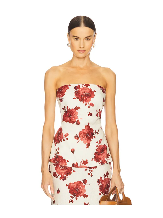 FAITHFULL THE BRAND FAITHFULL THE BRAND ALEXA トップ - Beige,Red.の商品画像