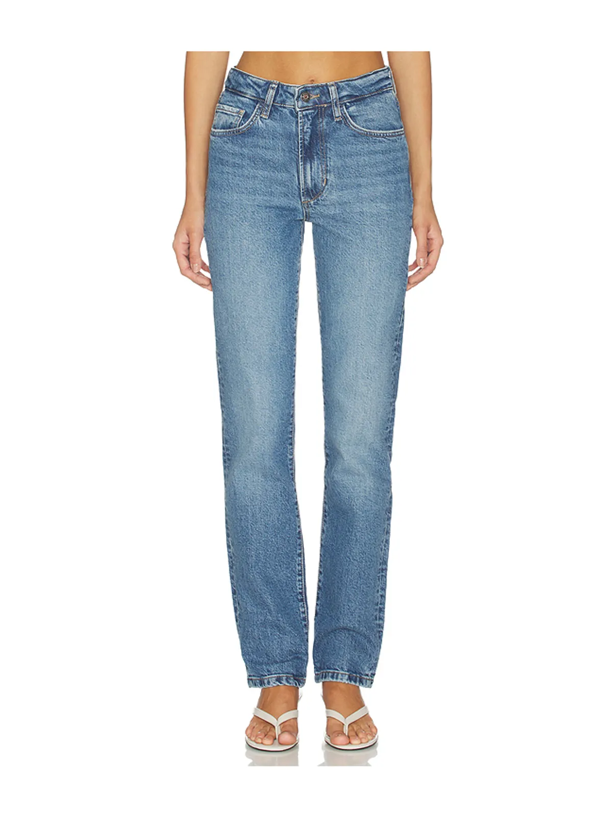 Favorite Daughter The Jen Mid Rise Slim Straight Jean - 画像1
