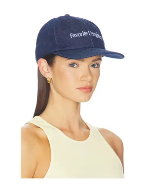 Favorite Daughter The Washed Denim Baseball Cap - サムネイル1