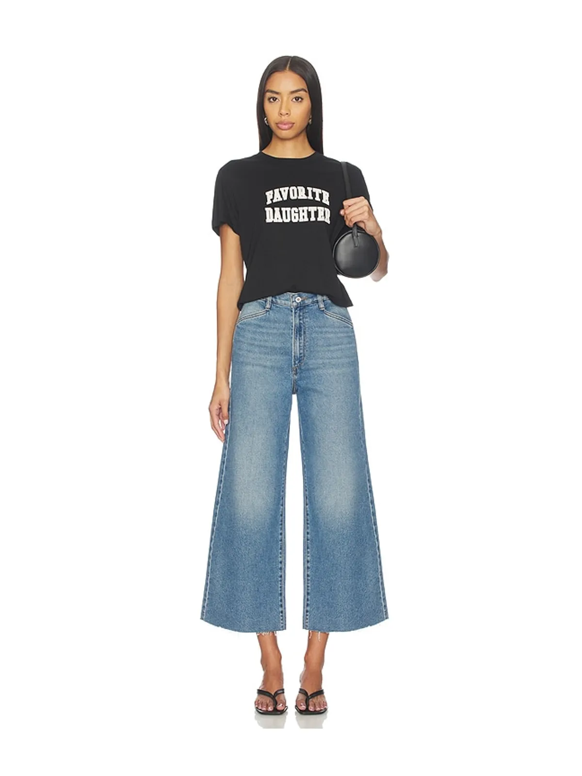 Favorite Daughter THE CROPPED カレッジTシャツ - 画像4