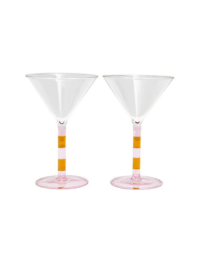 Fazeek Fazeek STRIPED MARTINI GLASSES SET OF 2 ストライプマルティーニグラス二個セットの商品画像