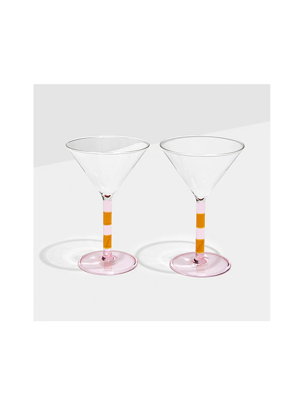 Fazeek STRIPED MARTINI GLASSES SET OF 2 ストライプマルティーニグラス二個セット - 画像2