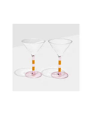 Fazeek STRIPED MARTINI GLASSES SET OF 2 ストライプマルティーニグラス二個セット - サムネイル2