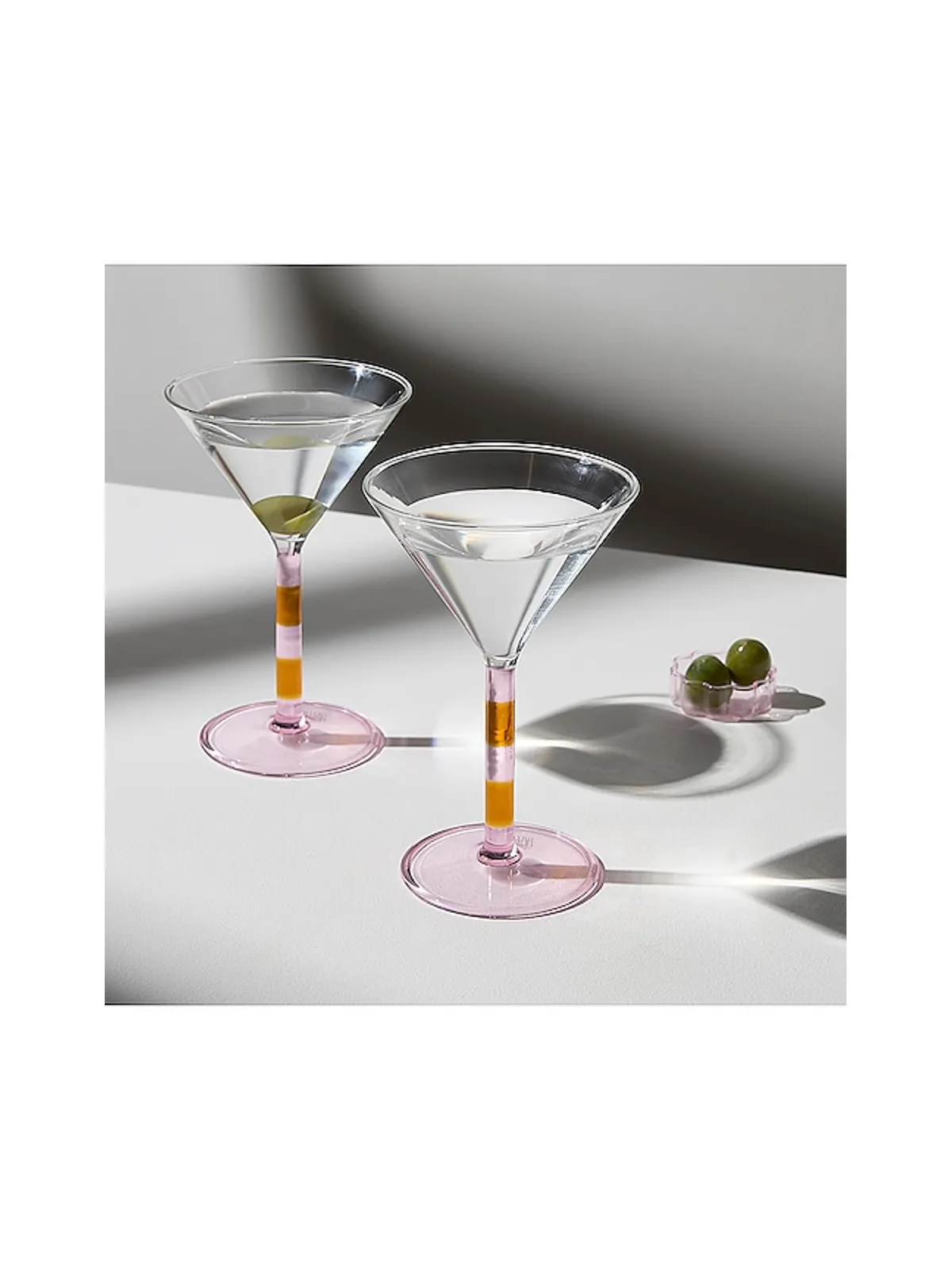 Fazeek STRIPED MARTINI GLASSES SET OF 2 ストライプマルティーニグラス二個セット - 画像3