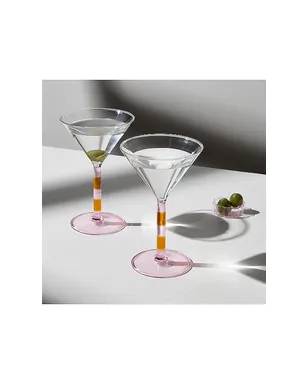 Fazeek STRIPED MARTINI GLASSES SET OF 2 ストライプマルティーニグラス二個セット - サムネイル3