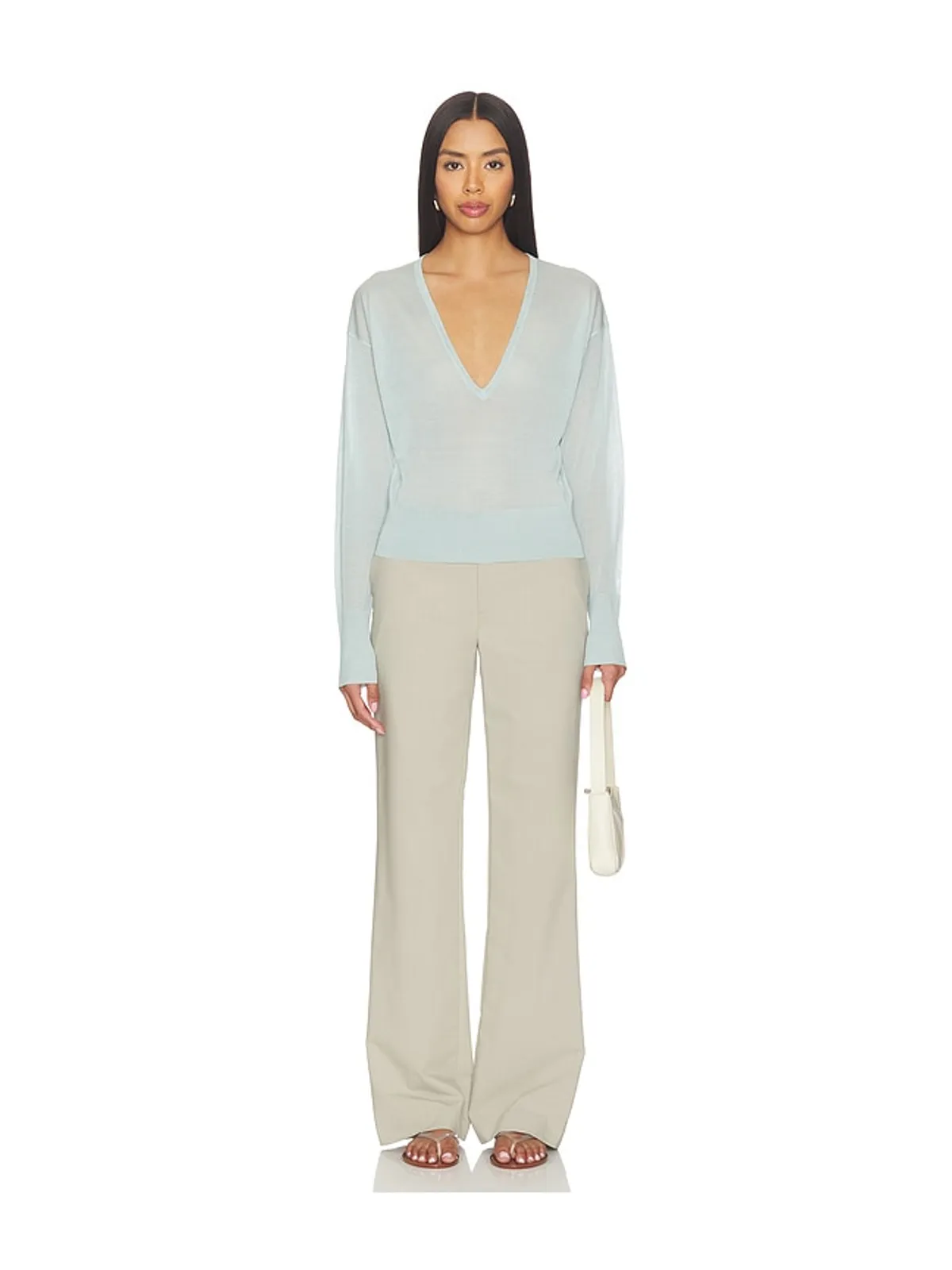 fleur du mal SHEER KNIT V-NECK セーター - 画像4