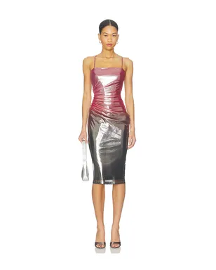 fleur du mal オンブレシャインドレス - Pink,Metallic Silver. - サムネイル1