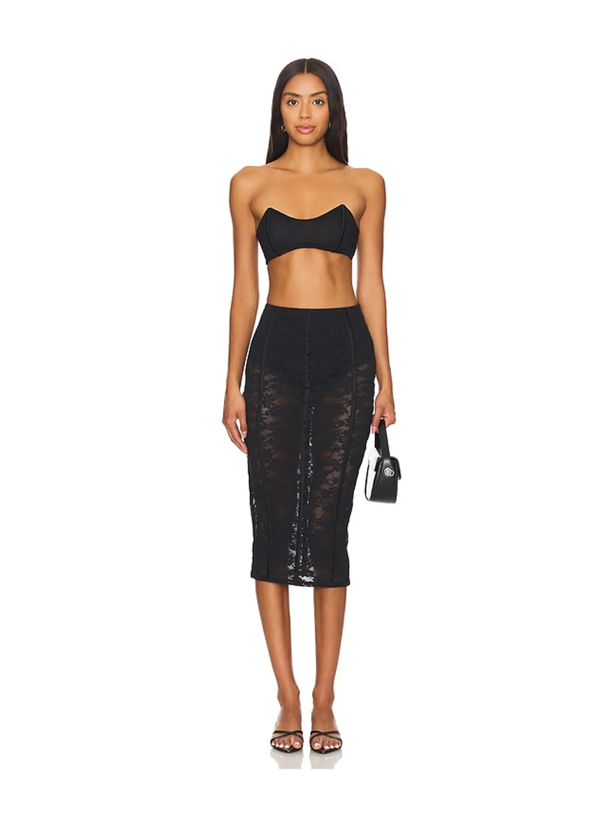 fleur du mal LE STRETCH LACE ペンシルスカート - 画像5