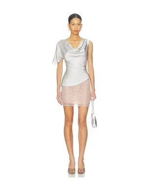 fleur du mal 飾り付ミニスカート - Metallic Silver,Nude. - サムネイル5