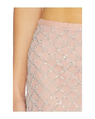 fleur du mal 飾り付ミニスカート - Metallic Silver,Nude. - サムネイル6