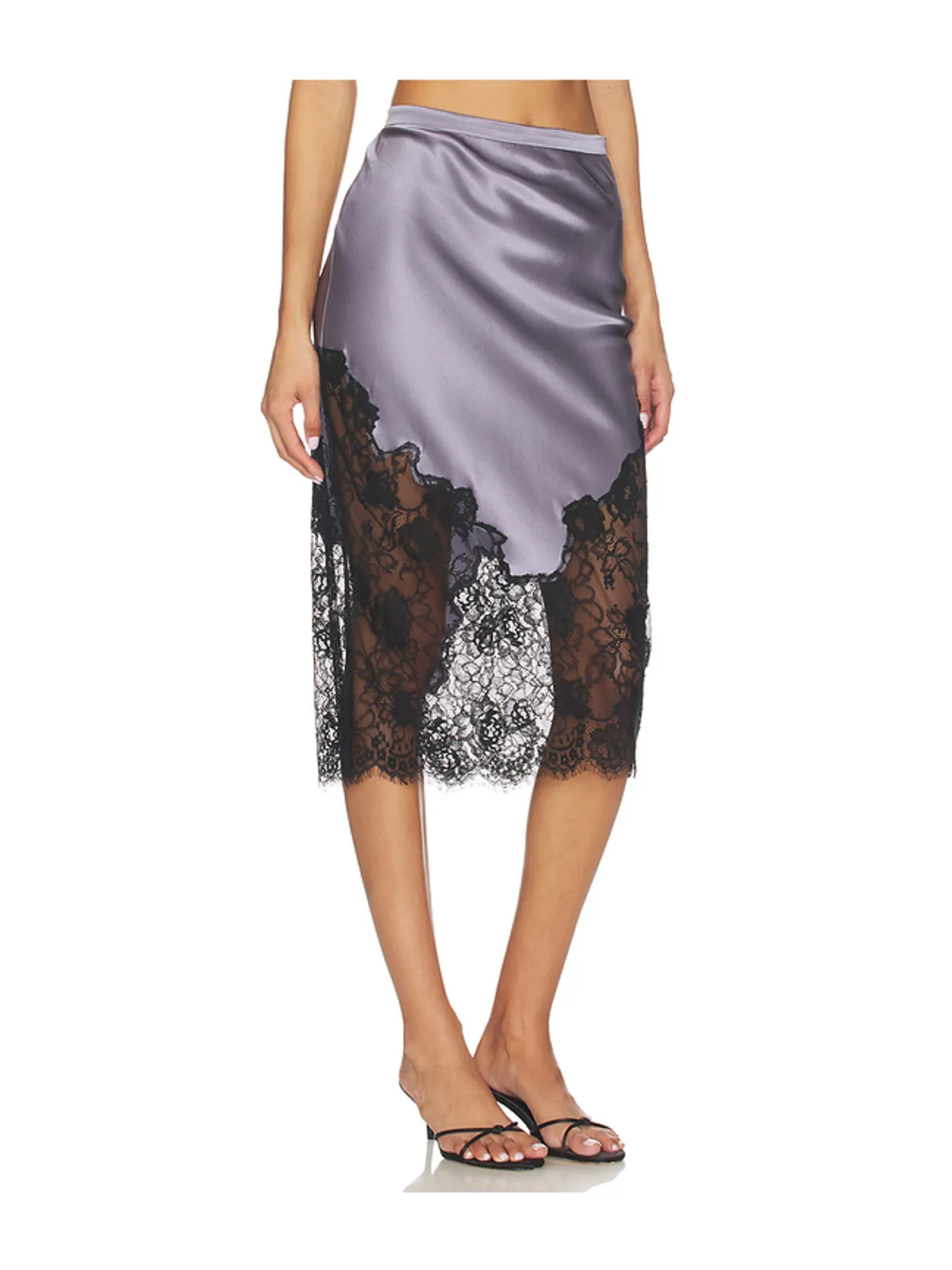 fleur du mal JULIET LACE AND SILK スカート - 画像2