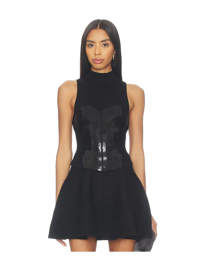 fleur du mal fleur du mal レイヤードコルセットトップの商品画像