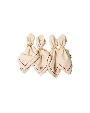 Frasier Sterling BOWS DINNER NAPKINS ディナーナプキン - サムネイル2