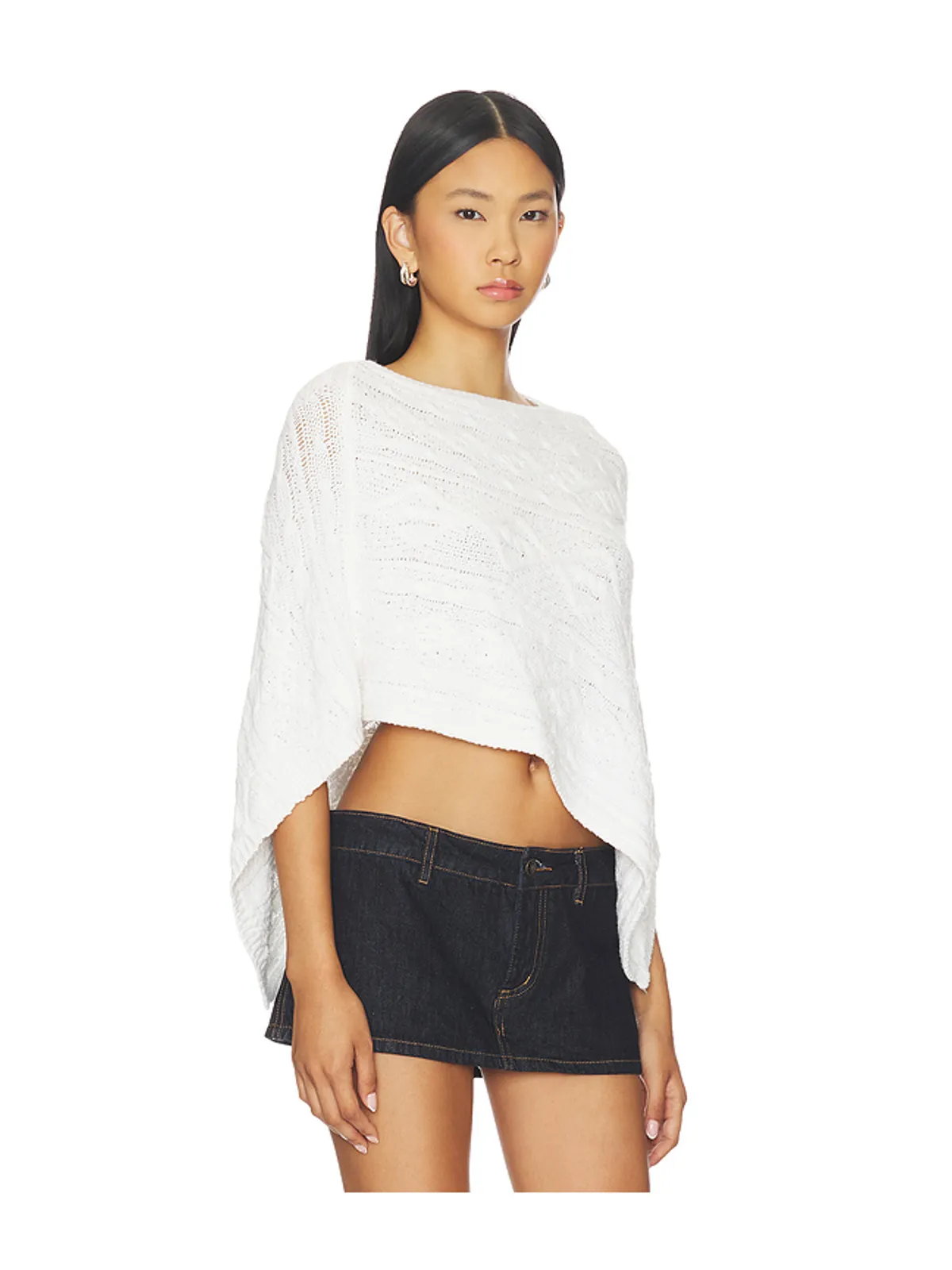 Frankies Bikinis MOUNTAIN CABLE KNIT ポンチョ - 画像2