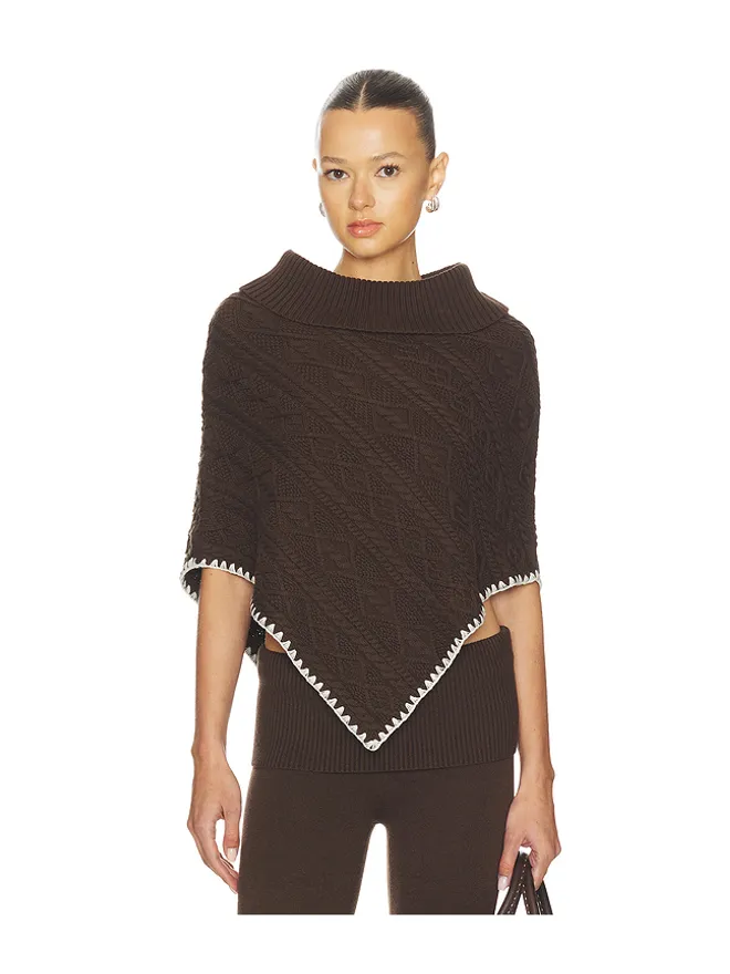 Frankies Bikinis Frankies Bikinis WINDSWEPT COTTON KNIT ポンチョの商品画像