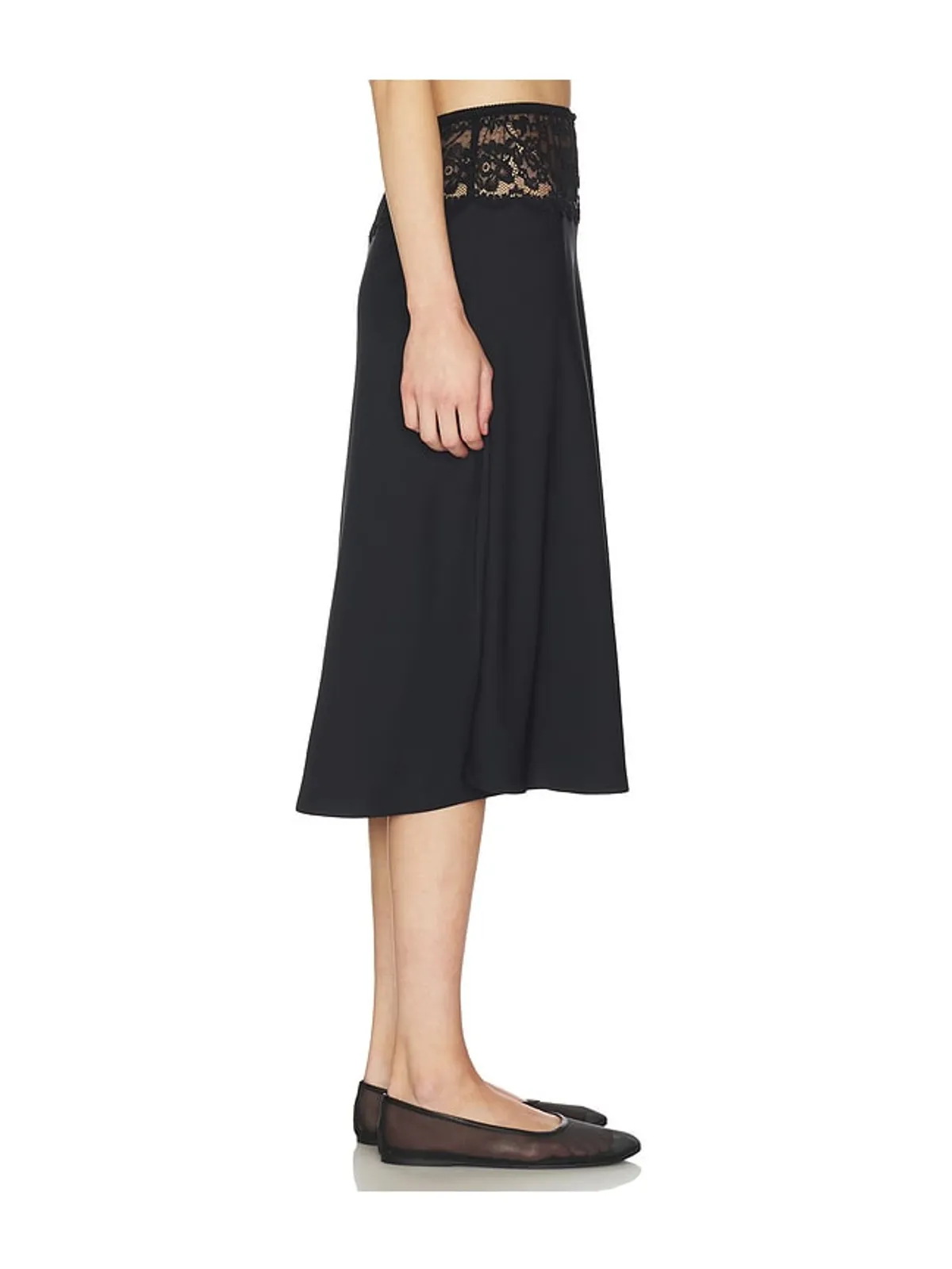 Frankies Bikinis HARPER SATIN MIDI スカート - 画像3