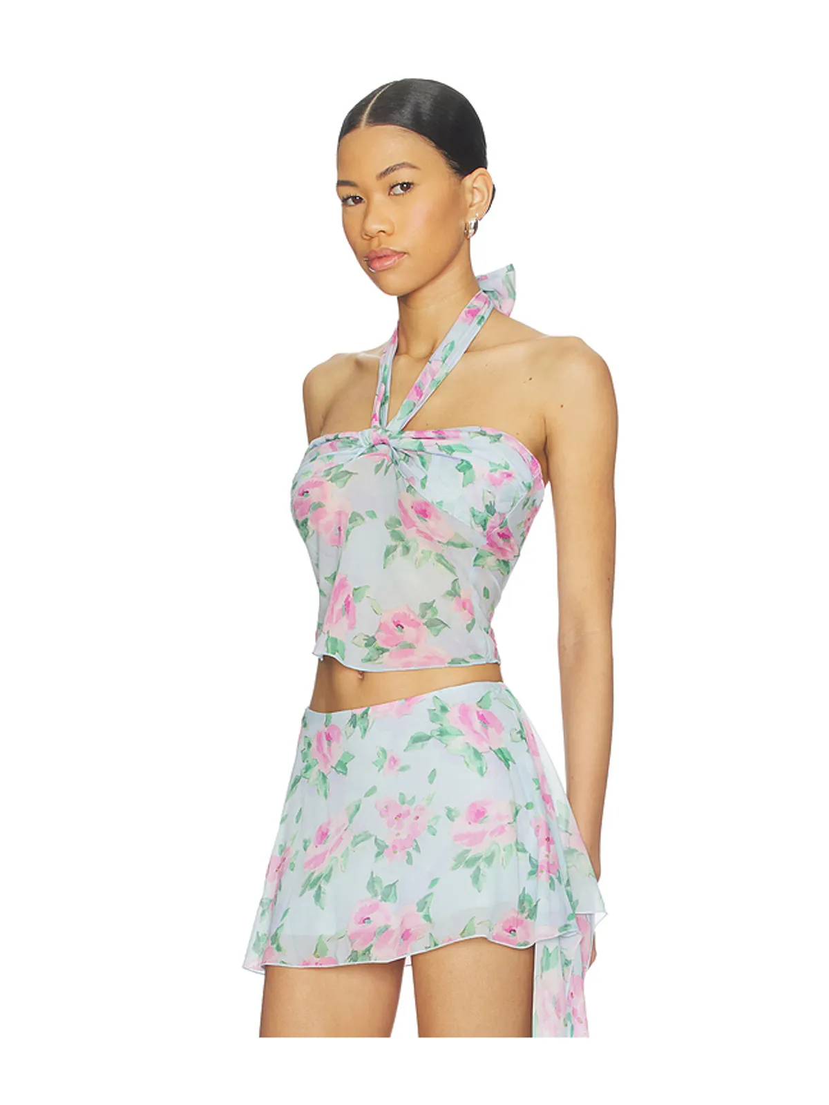 Frankies Bikinis MARIBEL CHIFFON HALTER トップ - 画像2