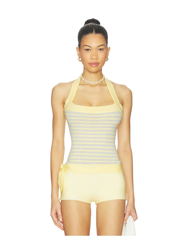 Frankies Bikinis Frankies Bikinis QUINN CLOUD KNIT HALTER トップの商品画像