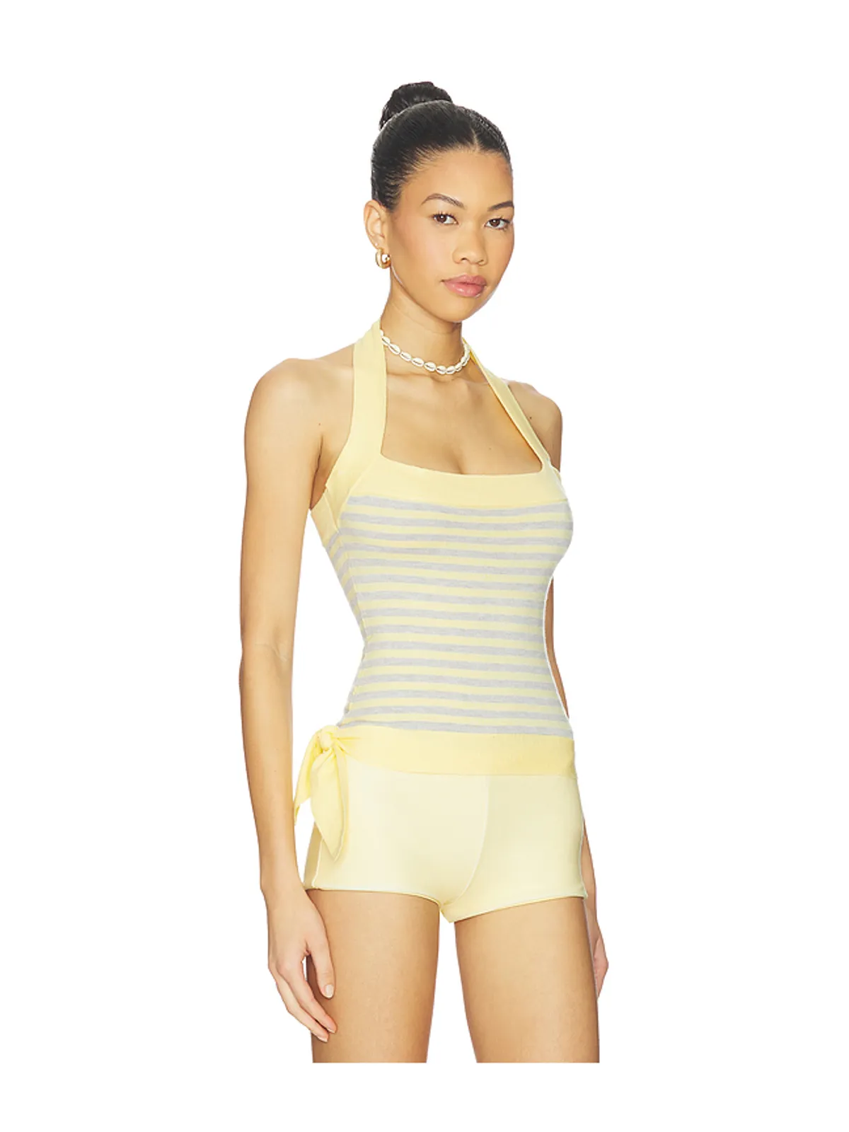 Frankies Bikinis QUINN CLOUD KNIT HALTER トップ - 画像2