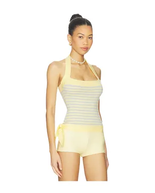 Frankies Bikinis QUINN CLOUD KNIT HALTER トップ - サムネイル2