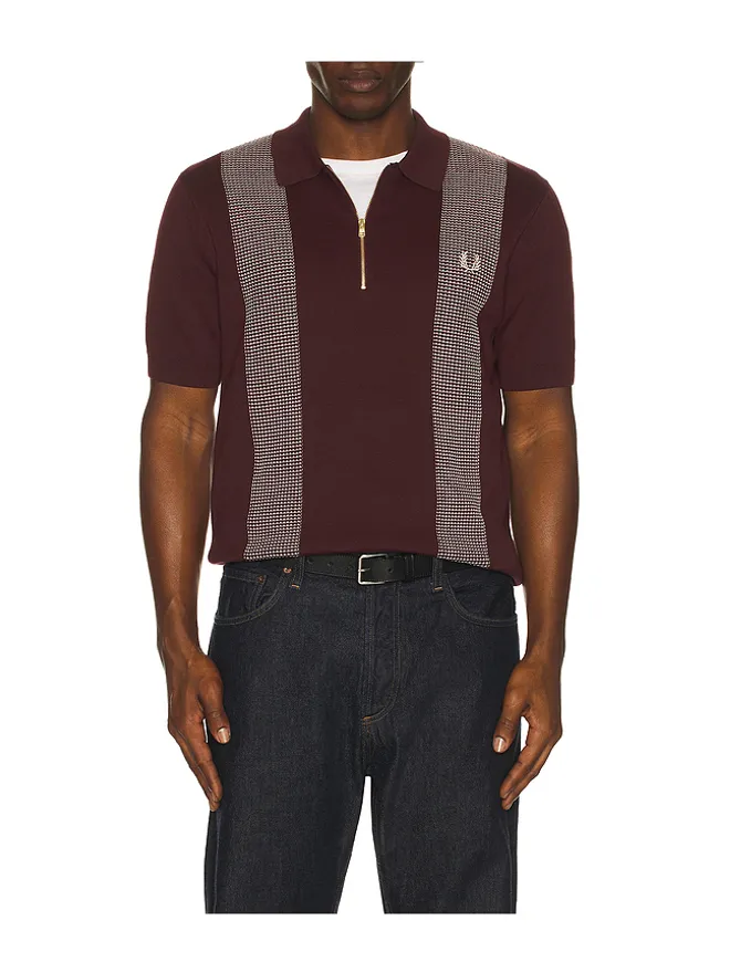 Fred Perry Fred Perry PANEL DETAIL ニットポロシャツシャツの商品画像