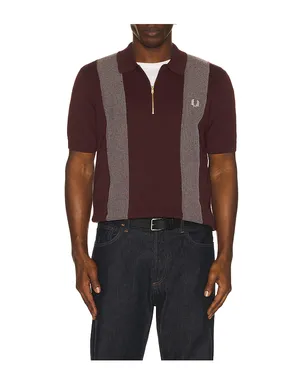 Fred Perry PANEL DETAIL ニットポロシャツシャツ - サムネイル1