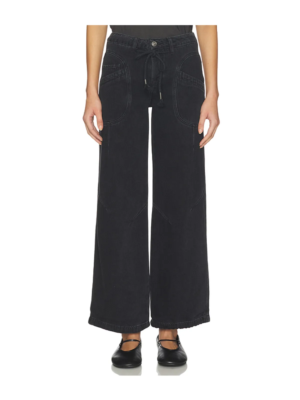 Free People LOVE LANGUAGE プルオンジーンズ - 画像2