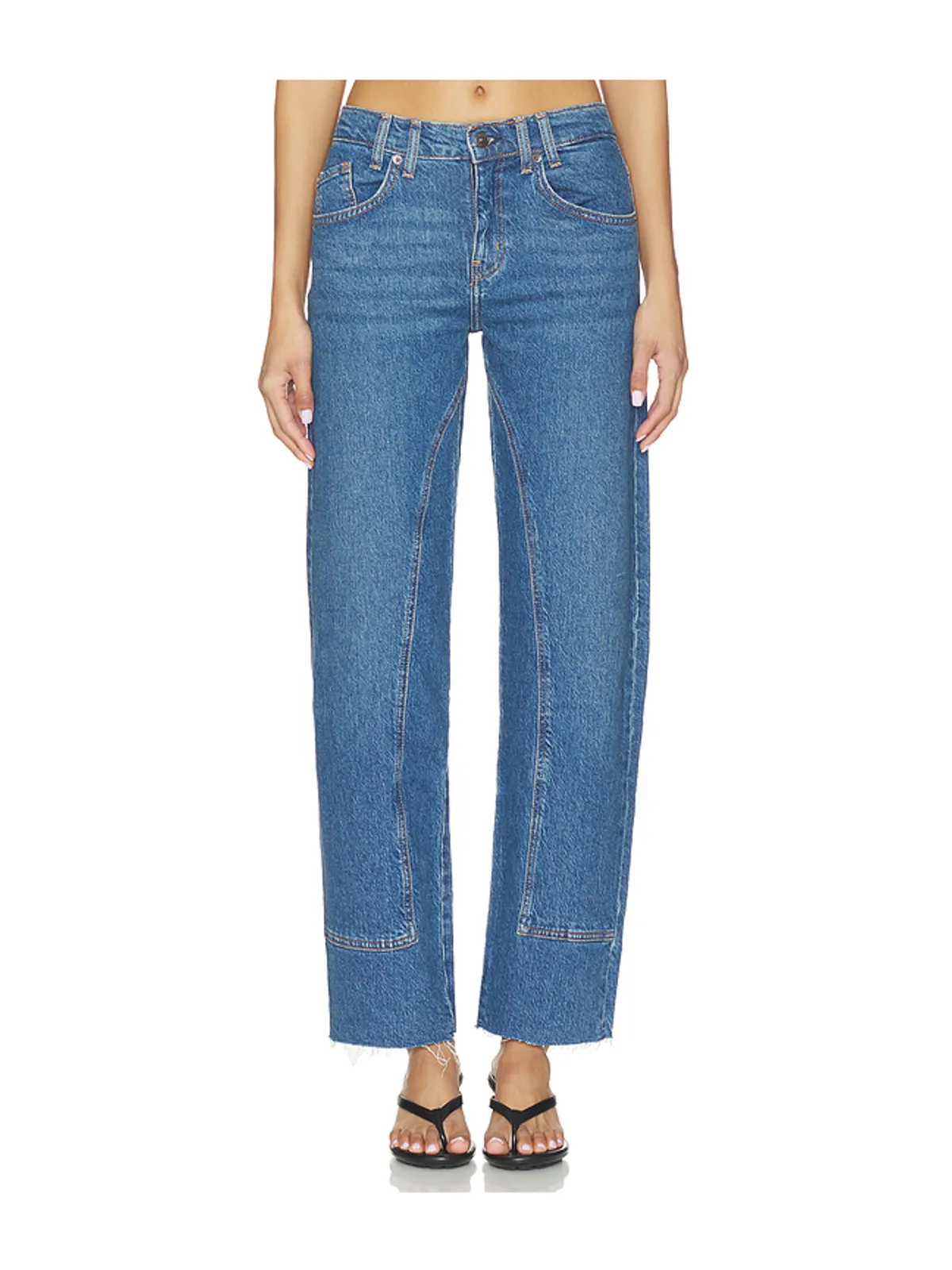 Free People RISK TAKER ミッドライズストレート - 画像1