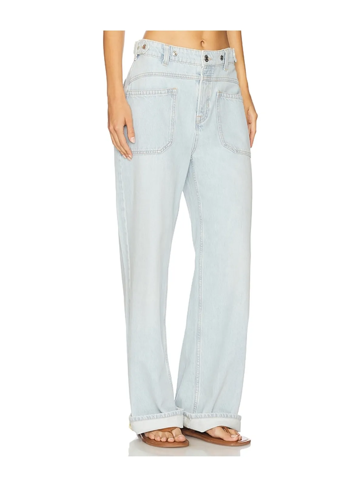 Free People PALMER カフワイドレッグ - 画像3
