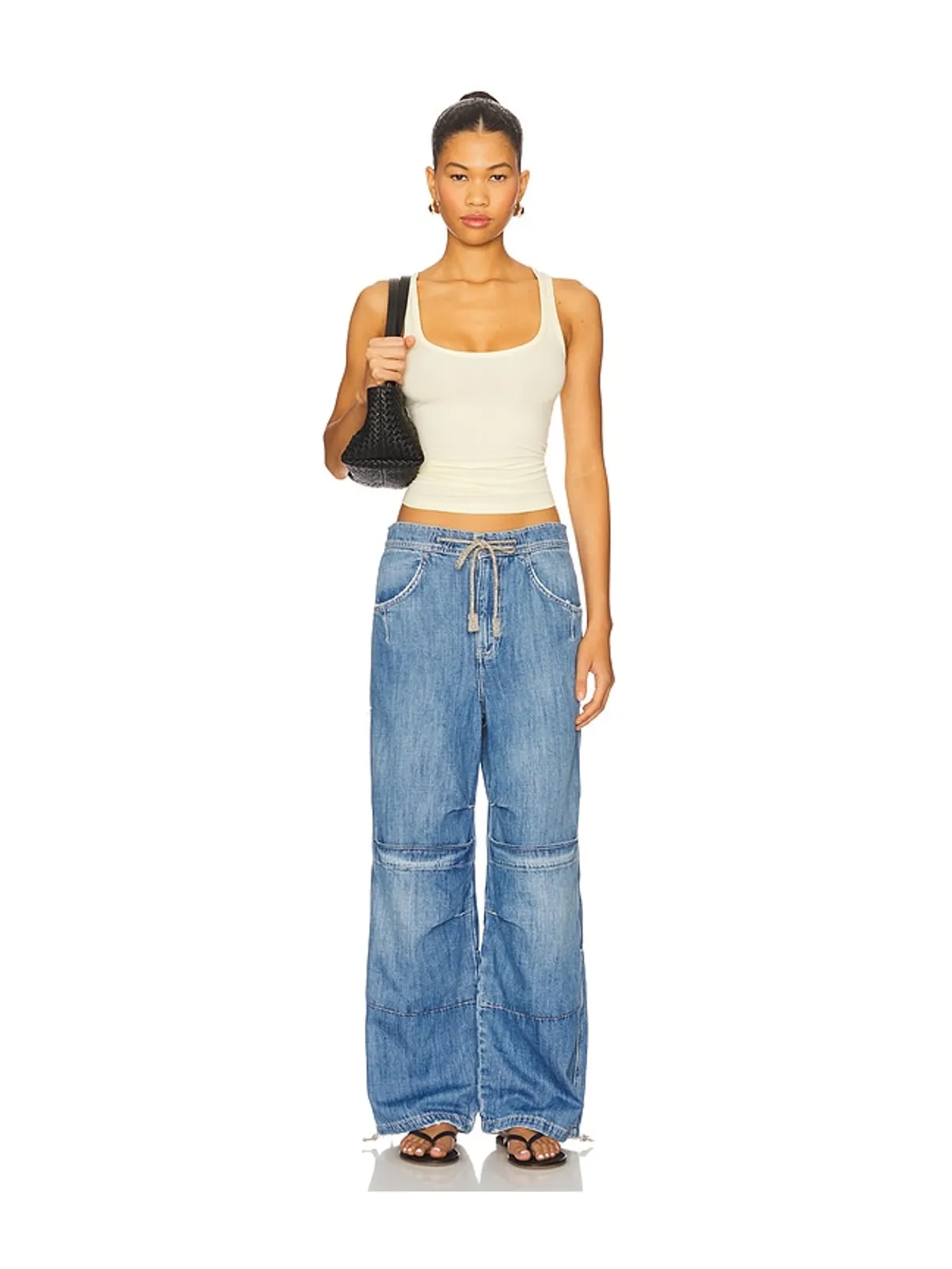 Free People LOGAN ドローストリング付カーゴジーンズ - 画像6