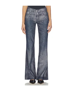 Free People WEST COAST メタリックフレア - Blue,Metallic Silver. - サムネイル1