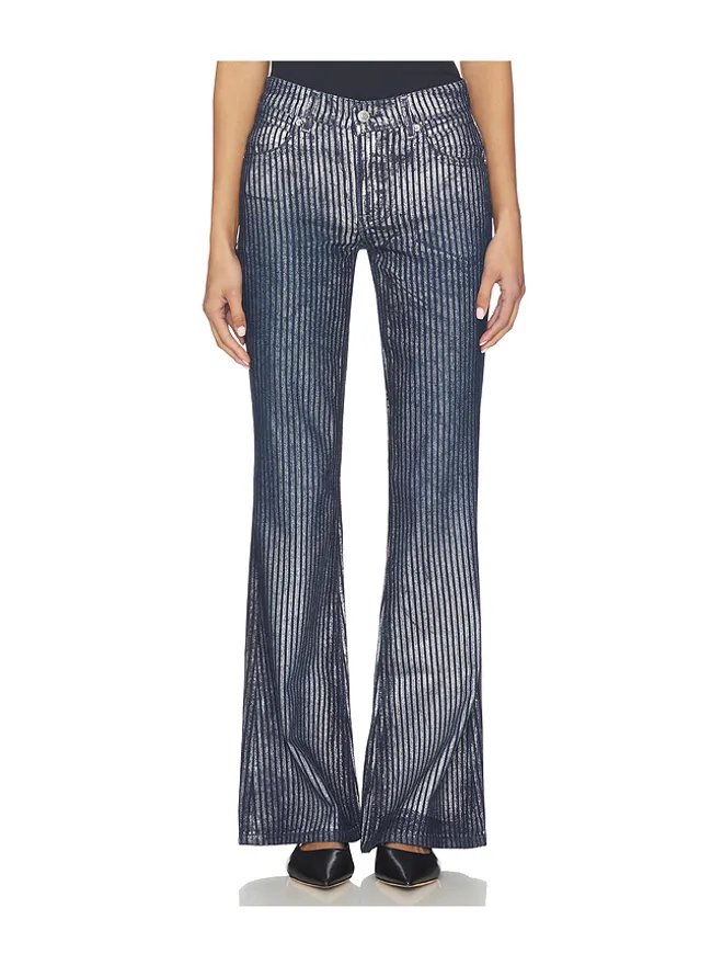 Free People Free People WEST COAST メタリックフレア - Blue,Metallic Silver.の商品画像