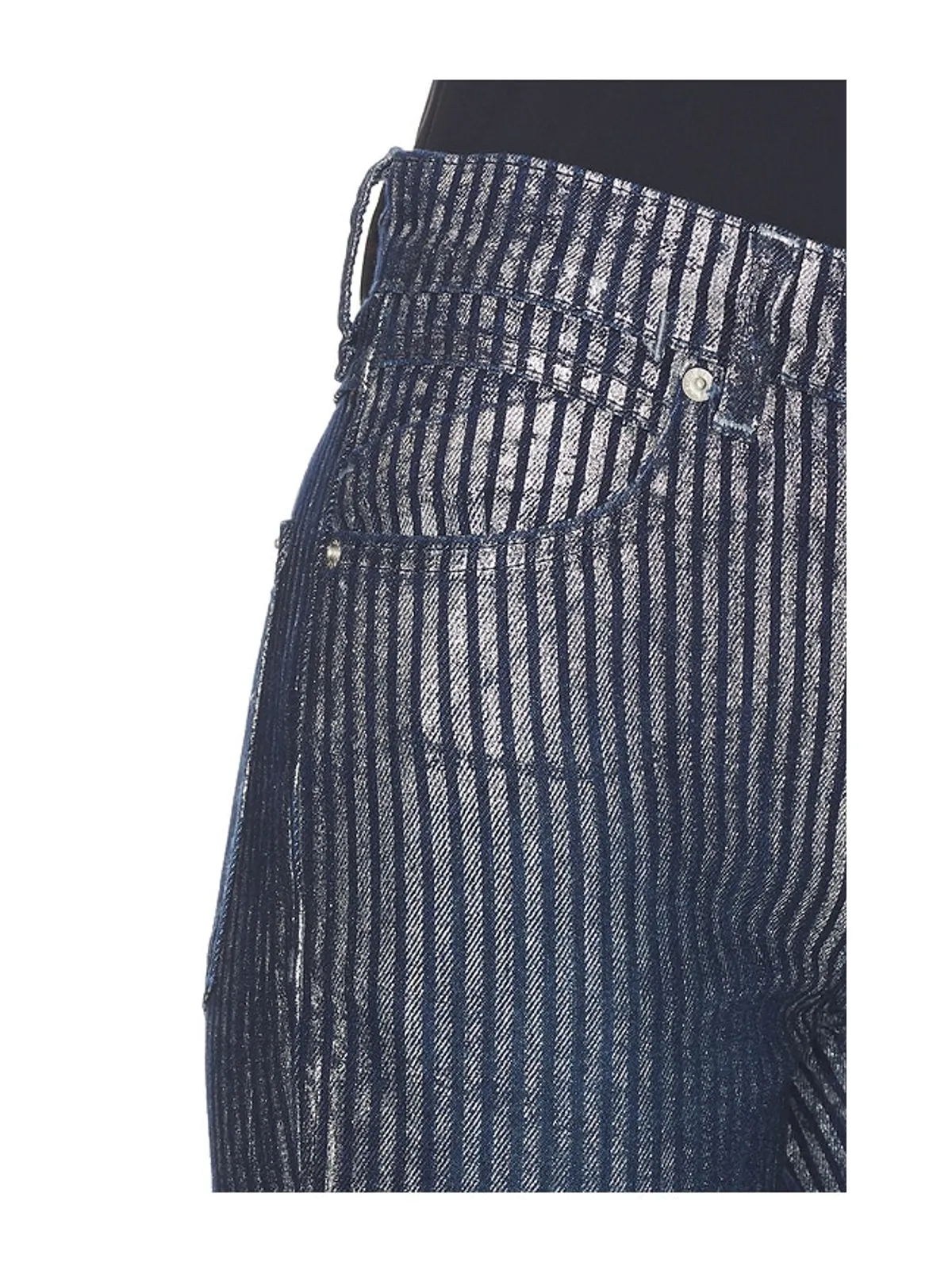 Free People WEST COAST メタリックフレア - Blue,Metallic Silver. - 画像6