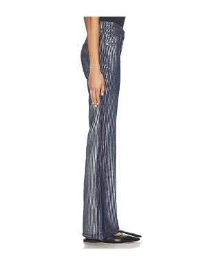 Free People WEST COAST メタリックフレア - Blue,Metallic Silver. - サムネイル3