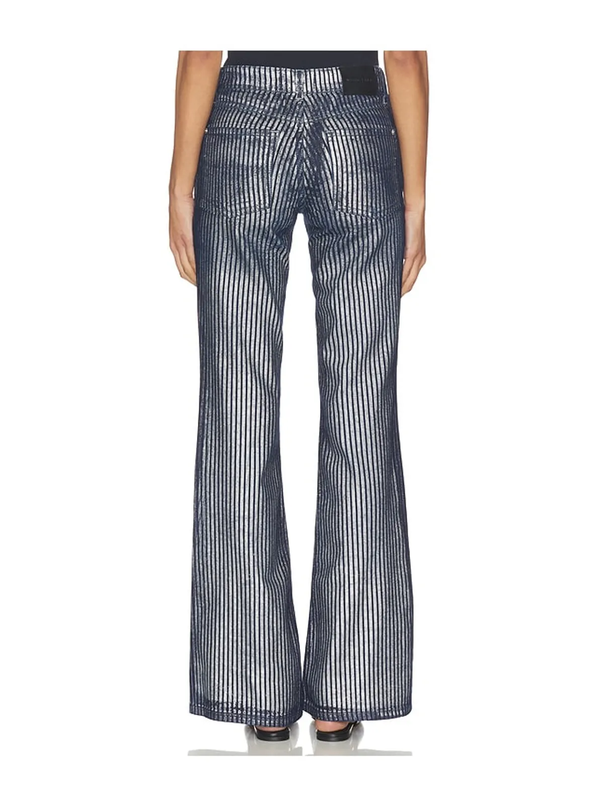 Free People WEST COAST メタリックフレア - Blue,Metallic Silver. - 画像4