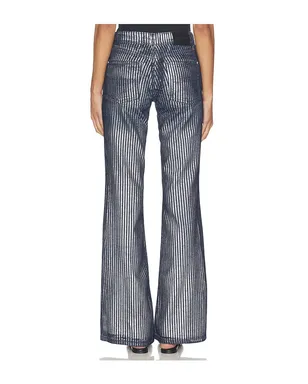 Free People WEST COAST メタリックフレア - Blue,Metallic Silver. - サムネイル4