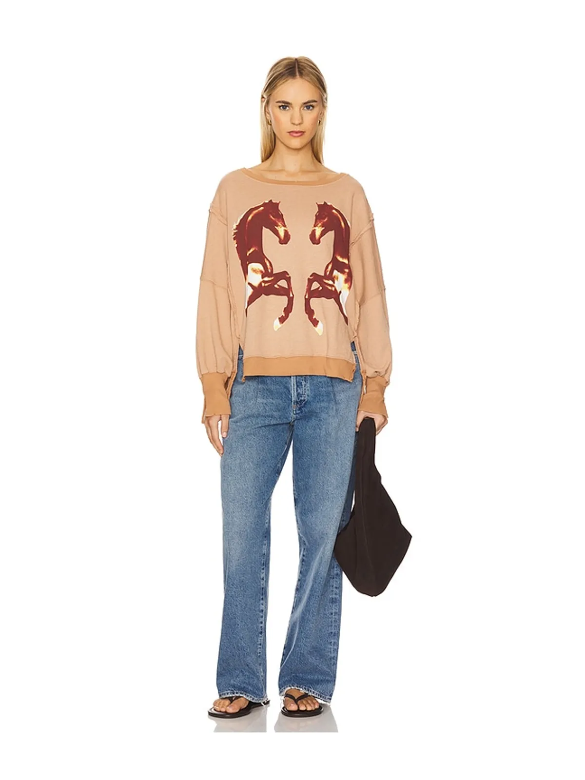 Free People GRAPHIC CAMDEN スウェットシャツ - 画像4