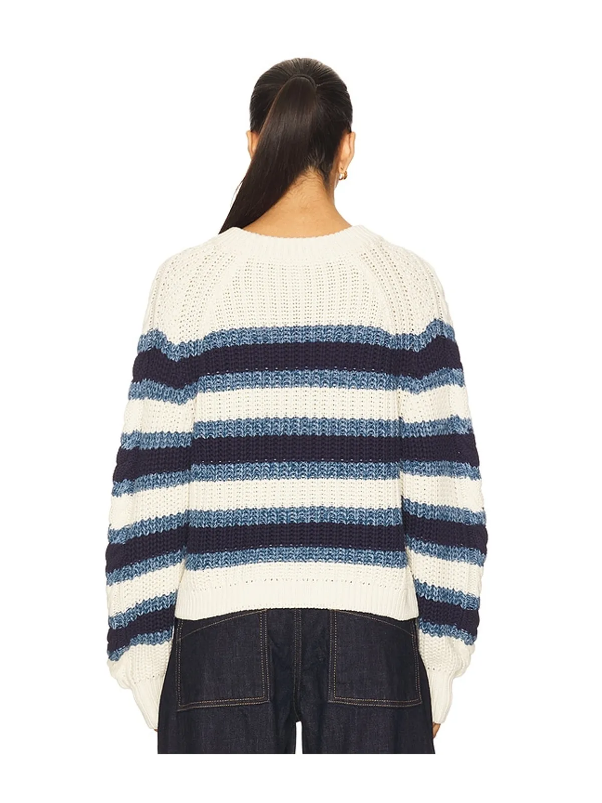 Free People FRANKIE ケーブルストライププルオーバー - 画像3