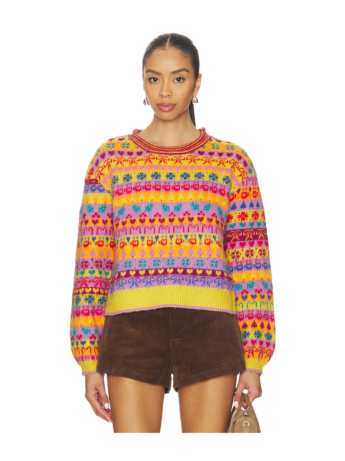 Free People FAVORITE THINGS セーター - Lavender,Orange. - 画像1