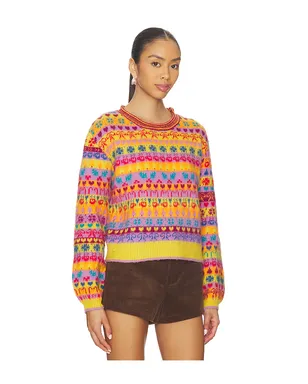 Free People FAVORITE THINGS セーター - Lavender,Orange. - サムネイル2