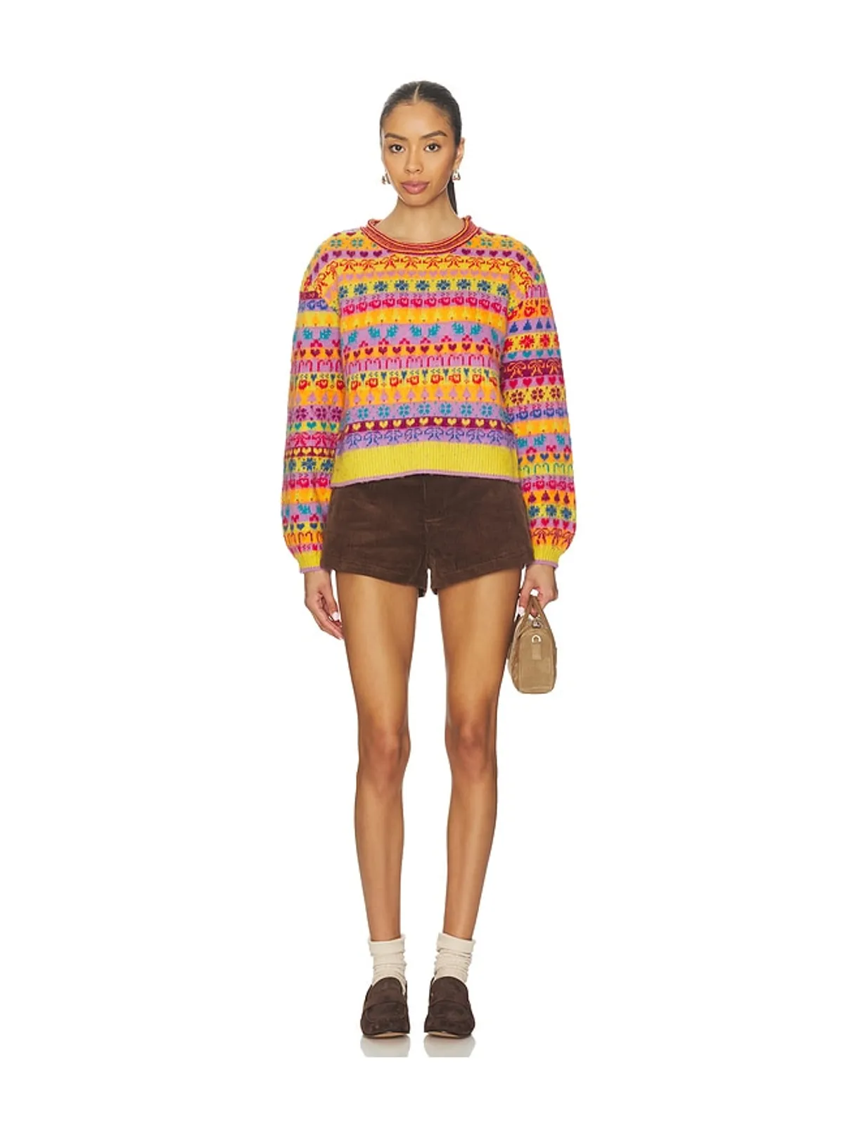 Free People FAVORITE THINGS セーター - Lavender,Orange. - 画像4