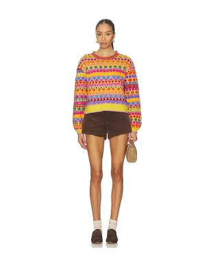 Free People FAVORITE THINGS セーター - Lavender,Orange. - サムネイル4