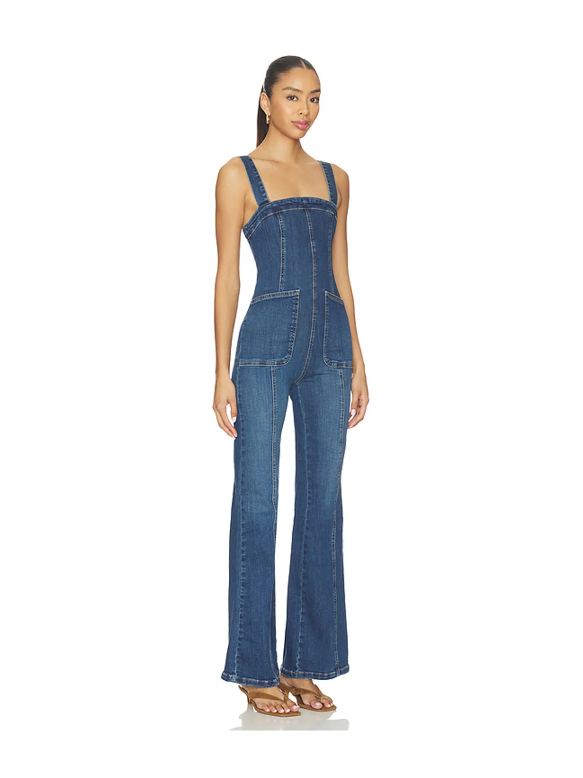Free People WE THE FREE SUNS OUT ブーツカットジャンプスーツ - 画像2