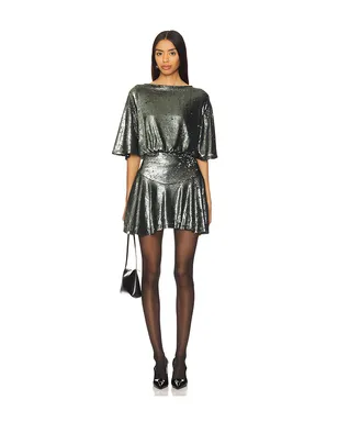 Free People FREE PEOPLE MANUKA ミニドレス - Metallic Silver, grey. - サムネイル1