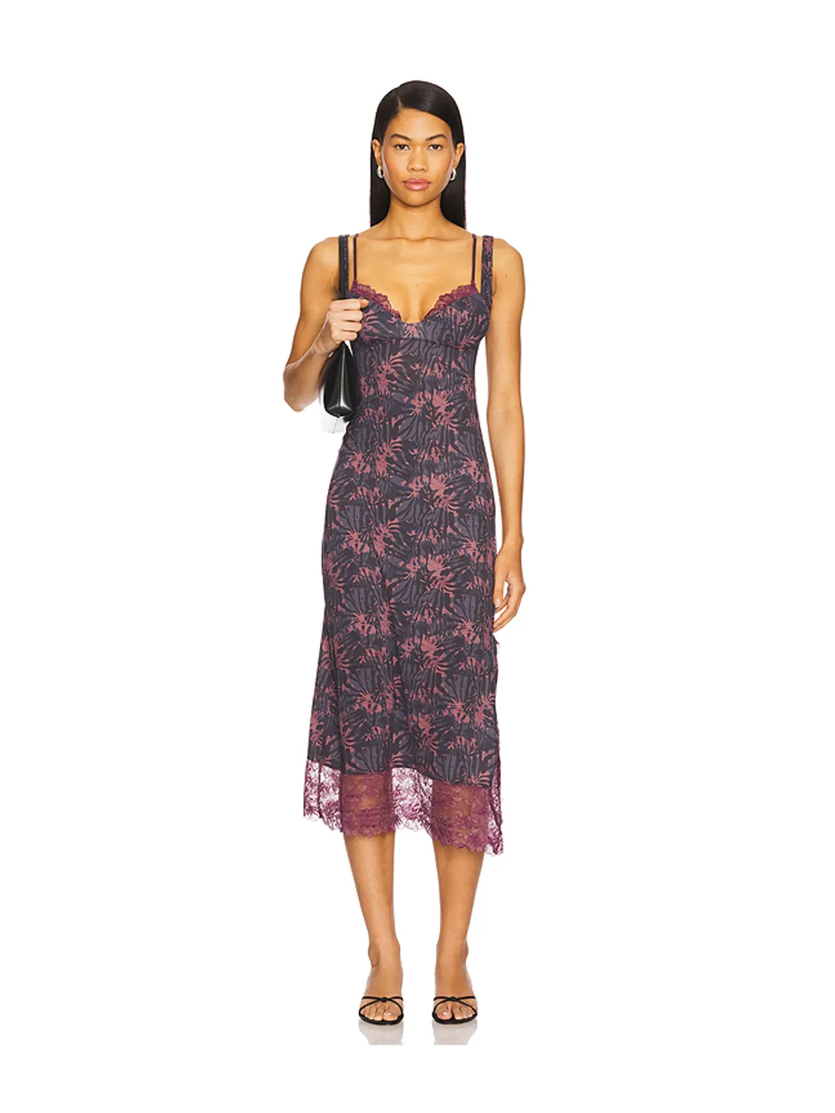 Free People INTIMATELY FP PARTY CRASHER ミディスリットドレス - Mauve,Grey. - 画像2