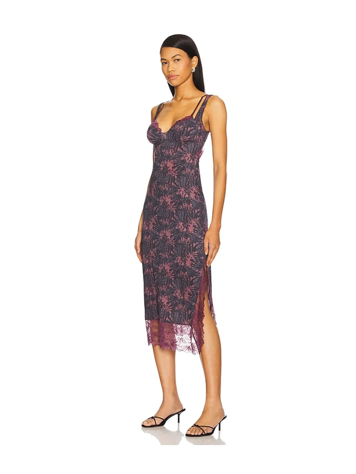 Free People INTIMATELY FP PARTY CRASHER ミディスリットドレス - Mauve,Grey. - 画像3
