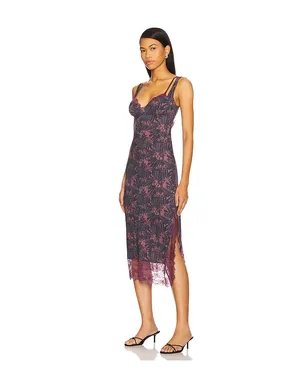 Free People INTIMATELY FP PARTY CRASHER ミディスリットドレス - Mauve,Grey. - サムネイル3