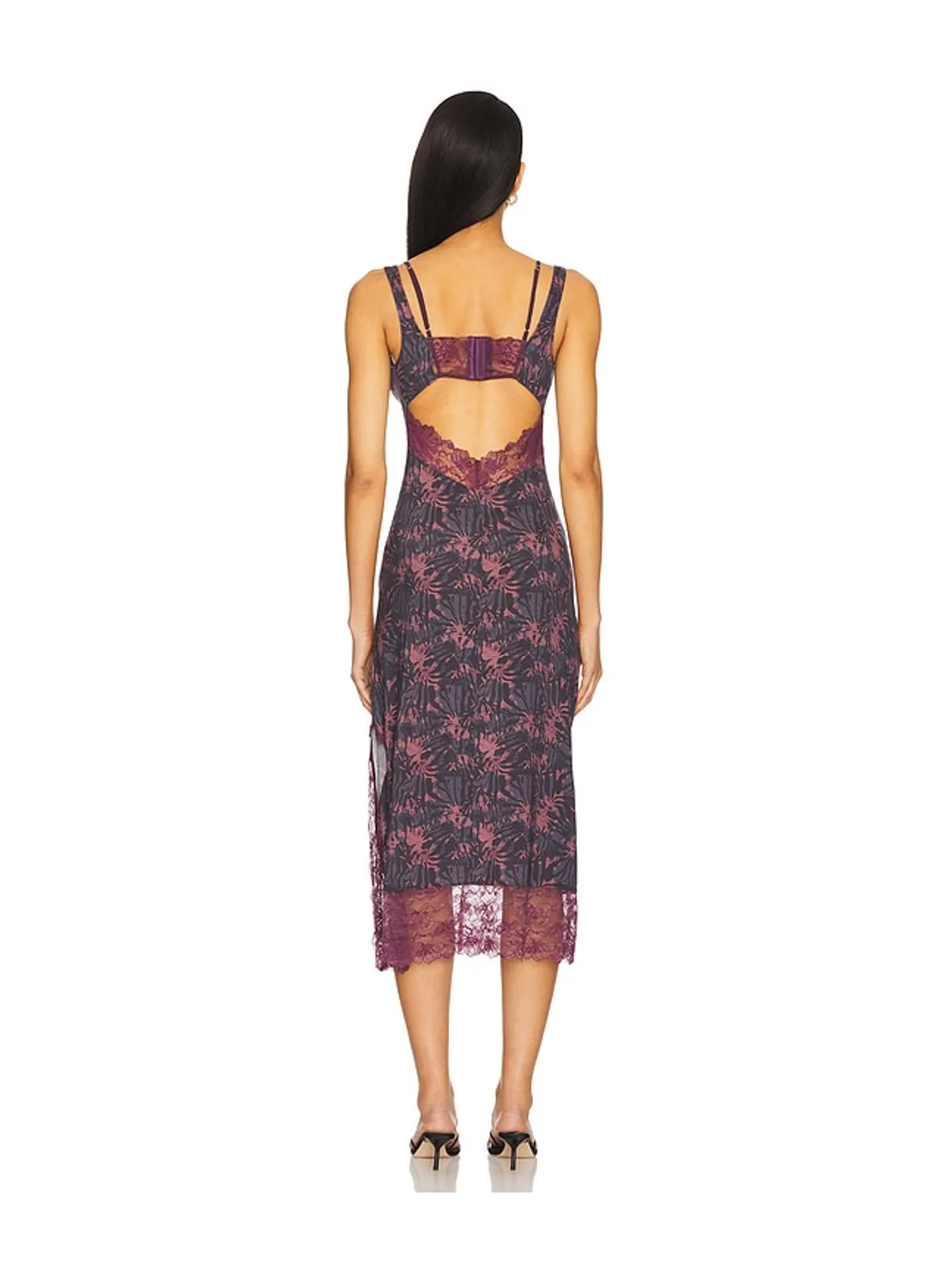 Free People INTIMATELY FP PARTY CRASHER ミディスリットドレス - Mauve,Grey. - 画像4
